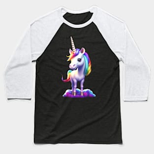 Cute Little Unicorn Is Looking For You Baseball T-Shirt